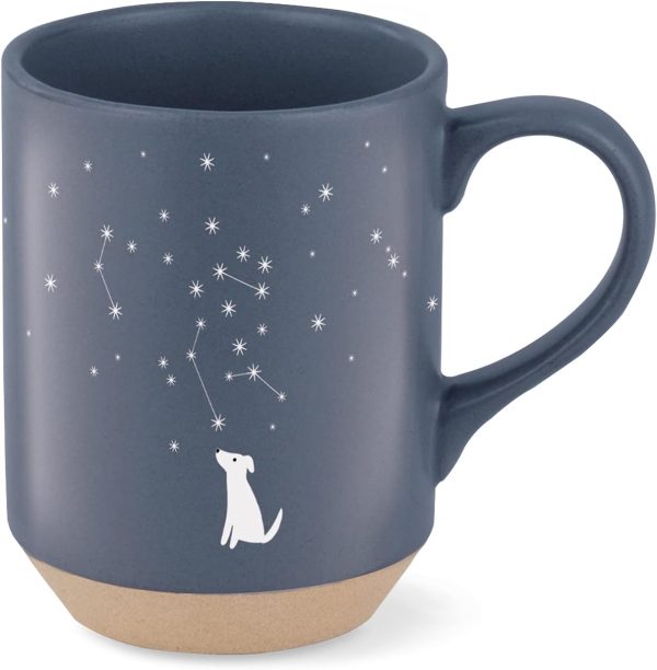 Stoneware Mug, 12 fl oz, Navy, 429017
