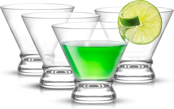4-Piece Cocktail Glasses Set, 8-Ounce Martini Glasses